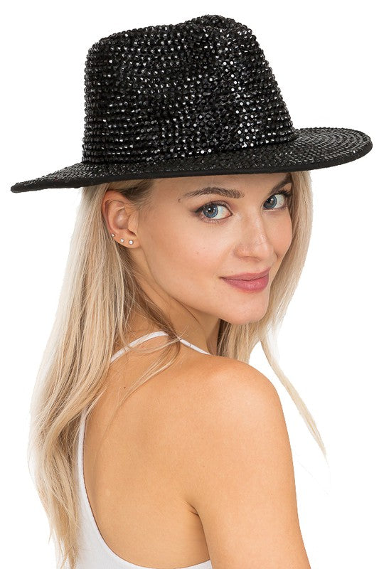 Bling Luxury Fedora Black