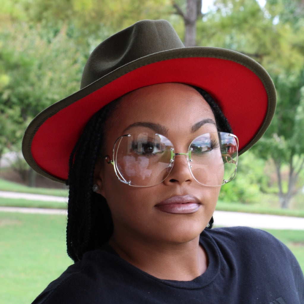 Olive Red Fedora