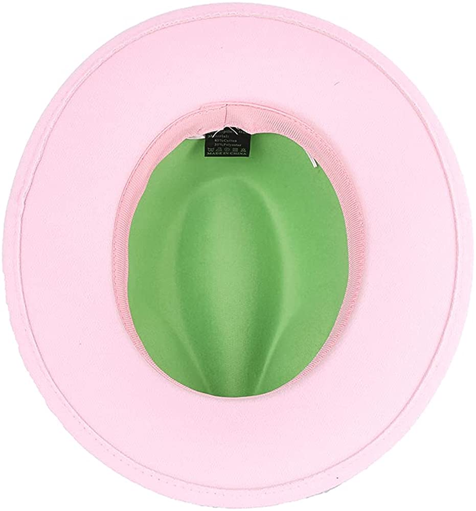 Pink And Green Band Fedora