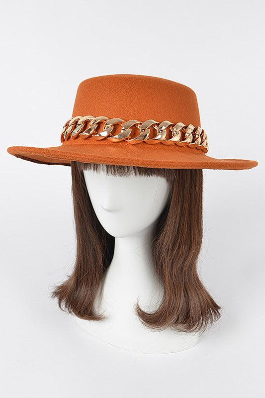 Chain Fedora Tan