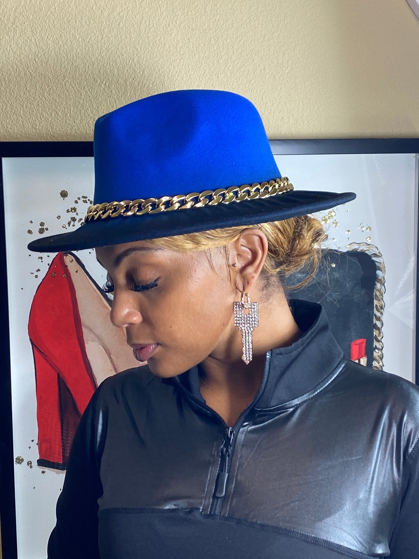 Royal Blue Ombre Fedora