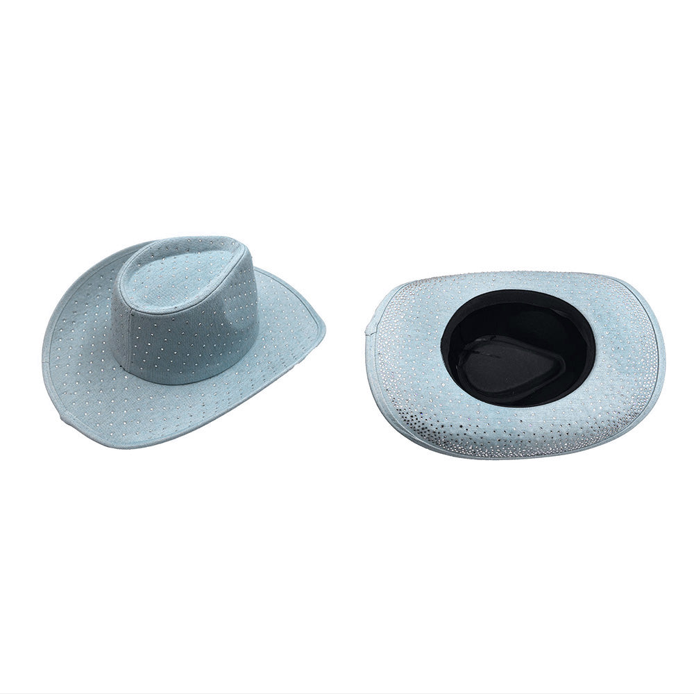 Rhinestone Denim Cowgirl Hat