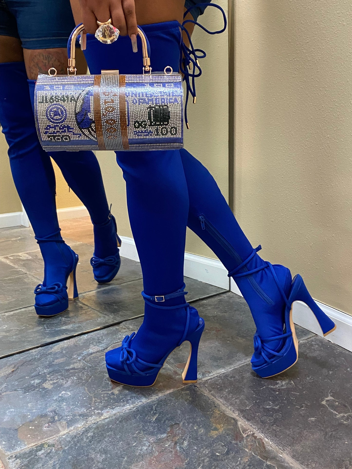 Sock Boots Royal Blue