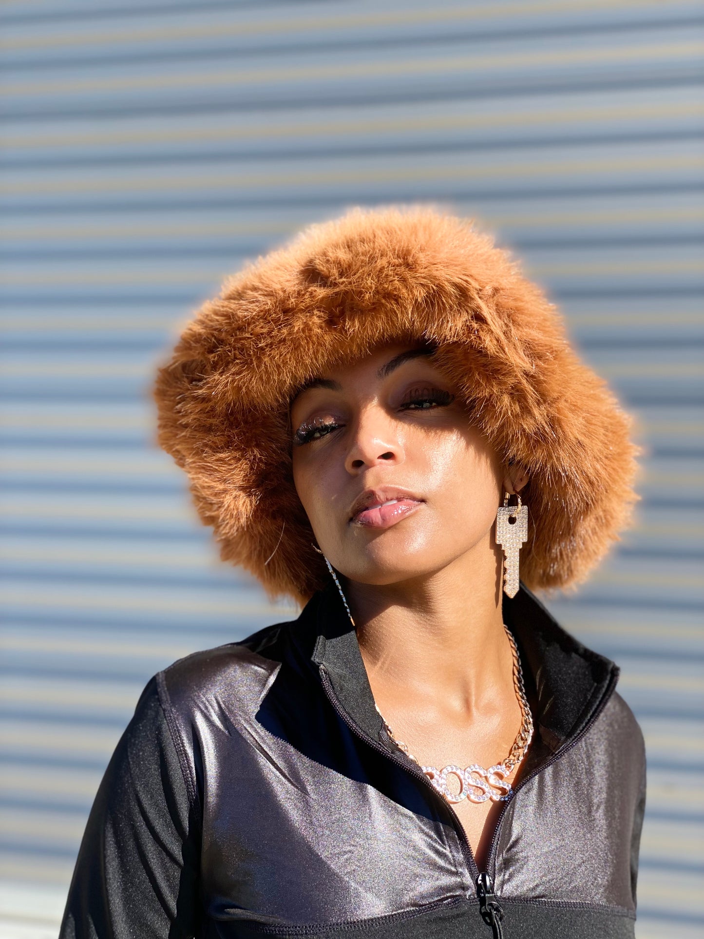 My Fav Fuzzy Bucket Hat Camel