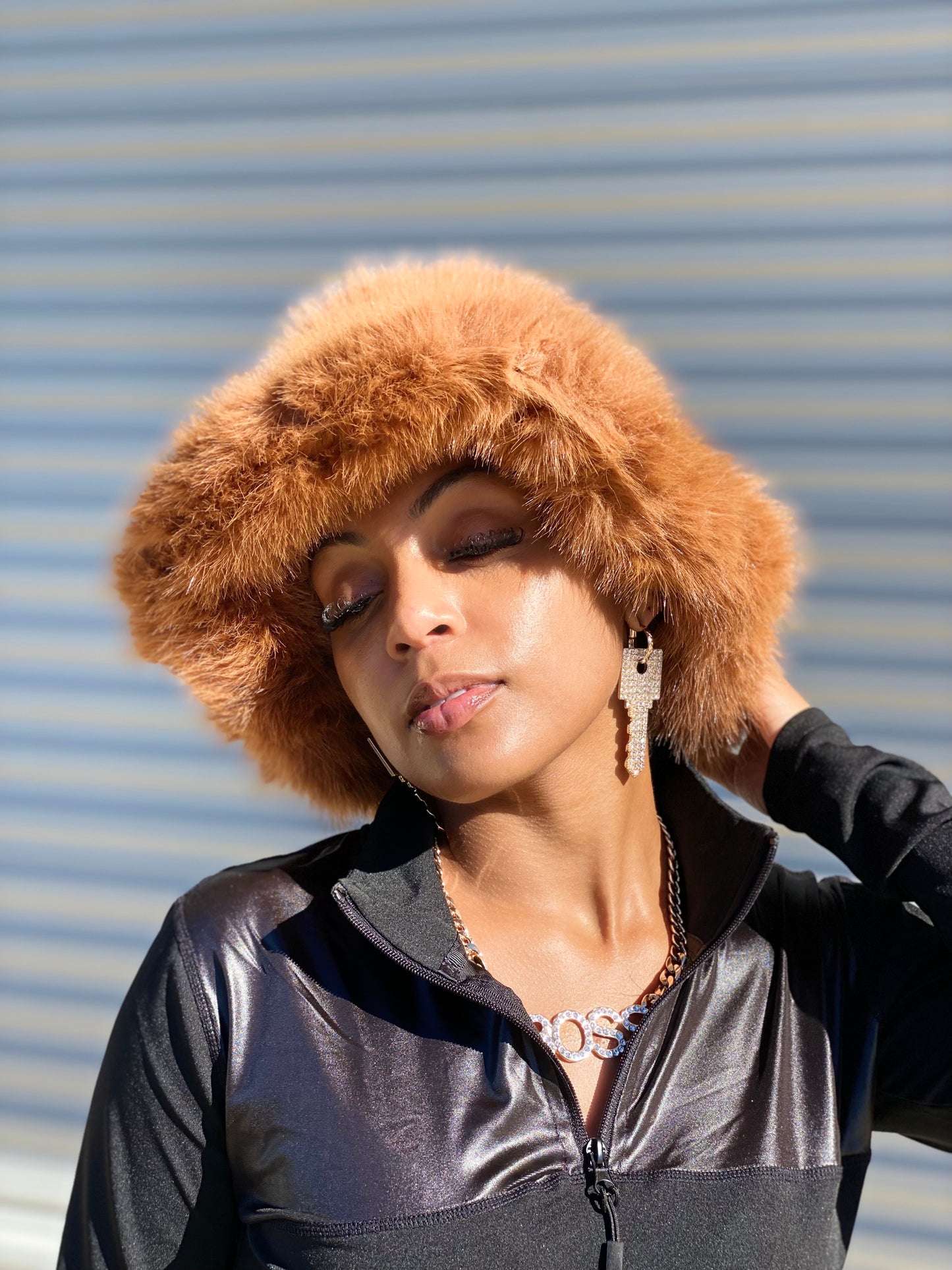 My Fav Fuzzy Bucket Hat Camel