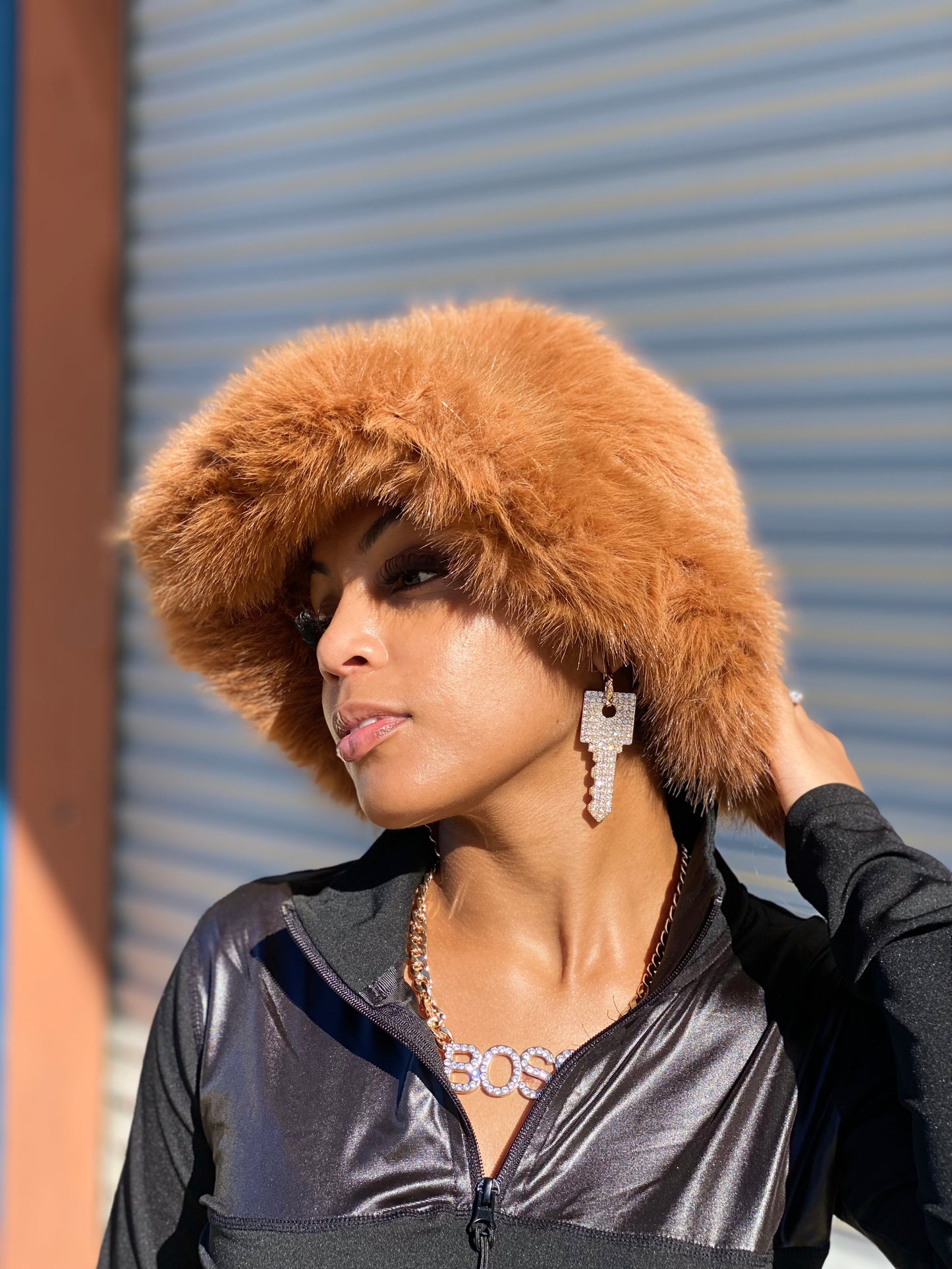 My Fav Fuzzy Bucket Hat Camel