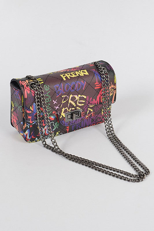 Rella Graffiti Multi Quilted Bag