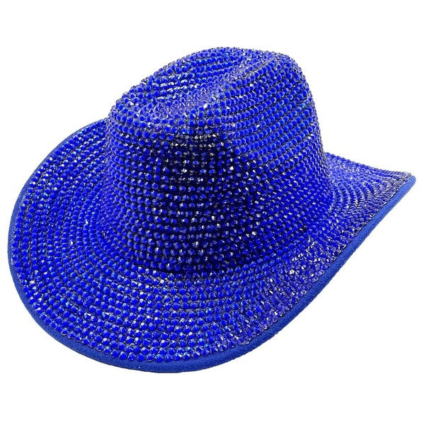 Bling Cowgirl Cowboy Hat Royal Blue