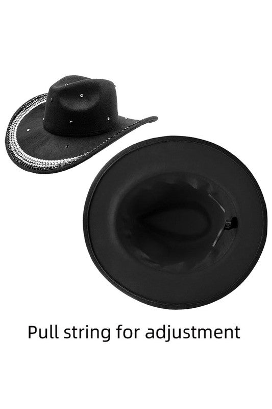 Rhinestone Cowgirl Hat Fuchsia