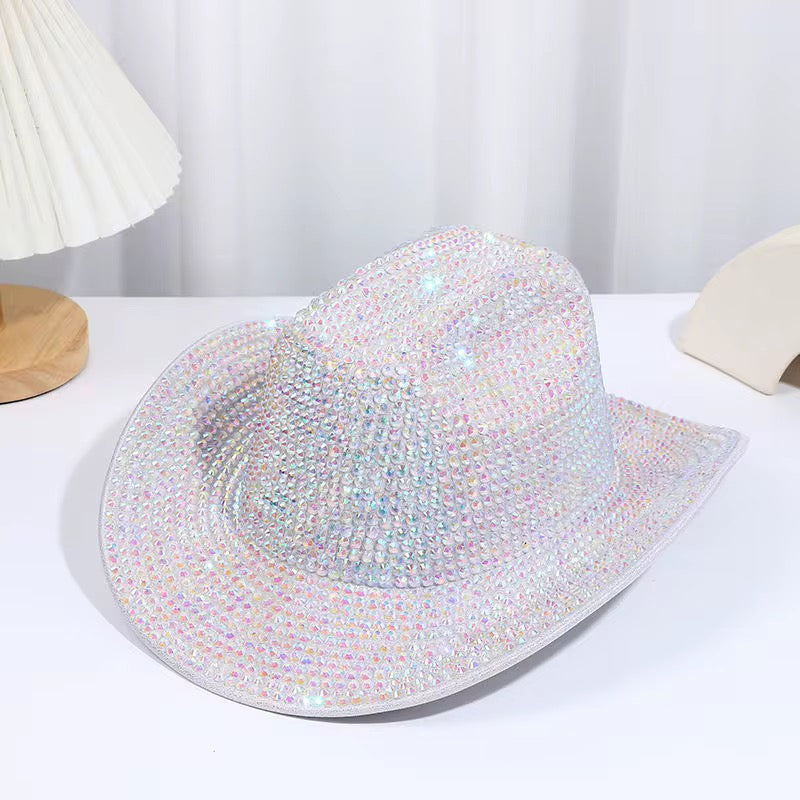 Bling Cowgirl Cowboy Hat White AB