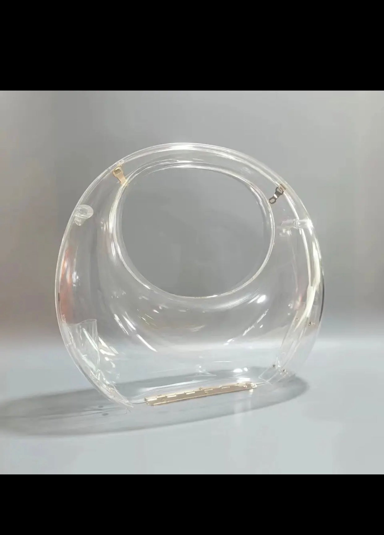Hudson Acrylic Moon Purse Clear