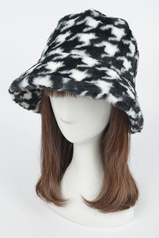 Houndstooth Bucket Hat