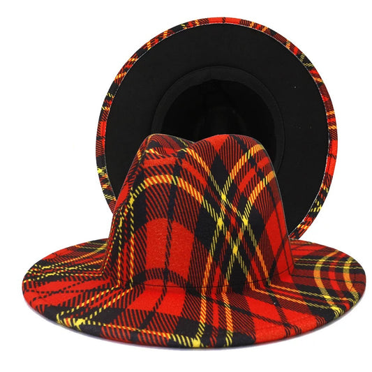 Red Plaid Fedora