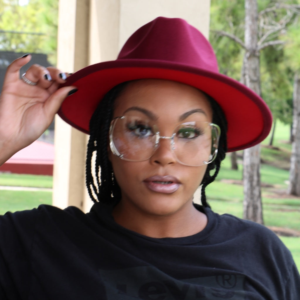 Burgundy Red Fedora