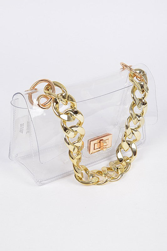 Oversized Chain Clear Bag