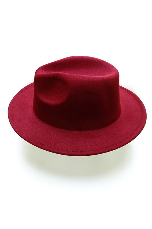 Classic Fedora Hat Burgundy