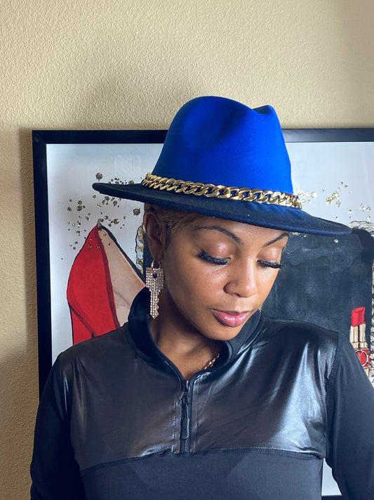 Royal Blue Ombre Fedora