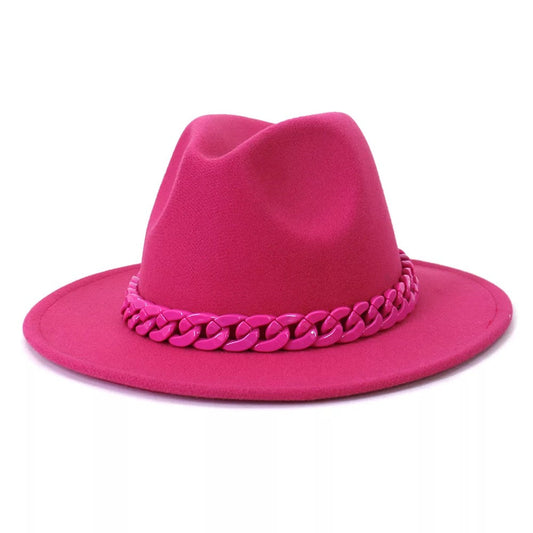 New Swag Chain Link Fedora Pink (Preorder)