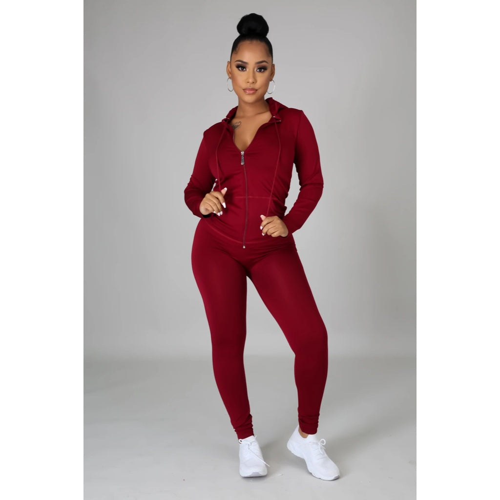 Ola Seamless 2 Piece Set Burgundy