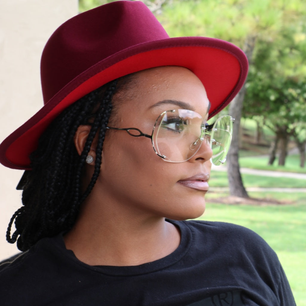 Burgundy Red Fedora