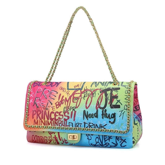 JUMBO GRAFFITI RAINBOW BAG