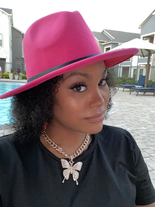 Fuchsia Red Fedora