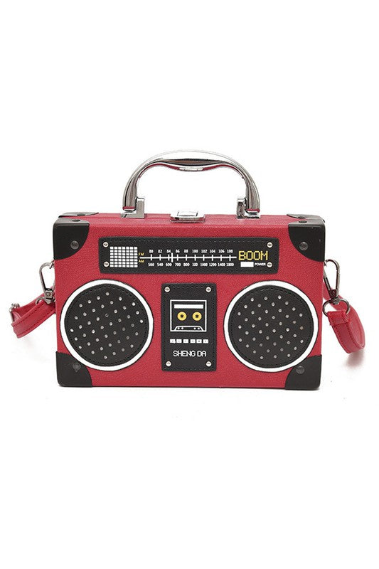 Radio Box Crossbody Bag Red