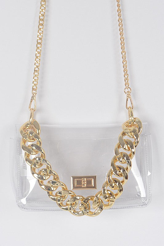 Oversized Chain Clear Bag