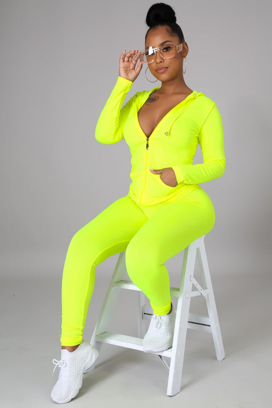 Ola Seamless 2 Piece Set Neon Yellow