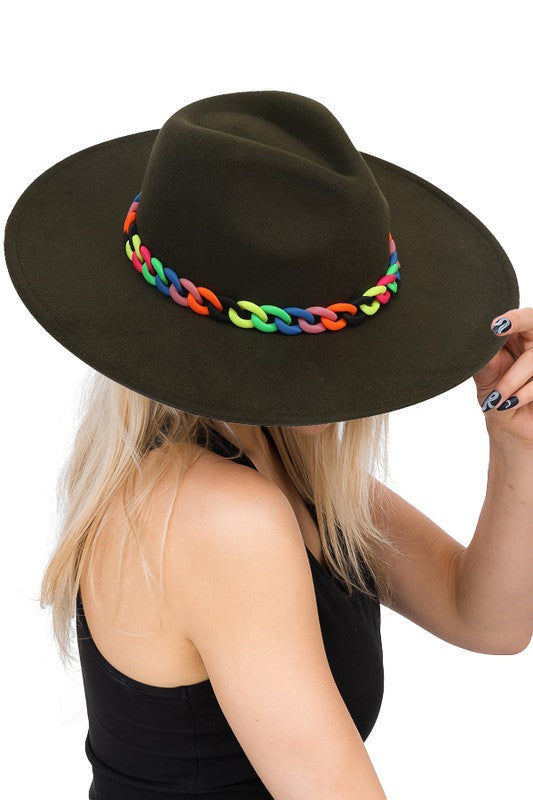 Neon Links Fedora Olive