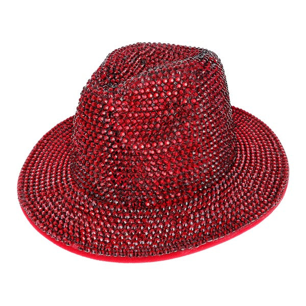 Bling Luxury Fedora Red