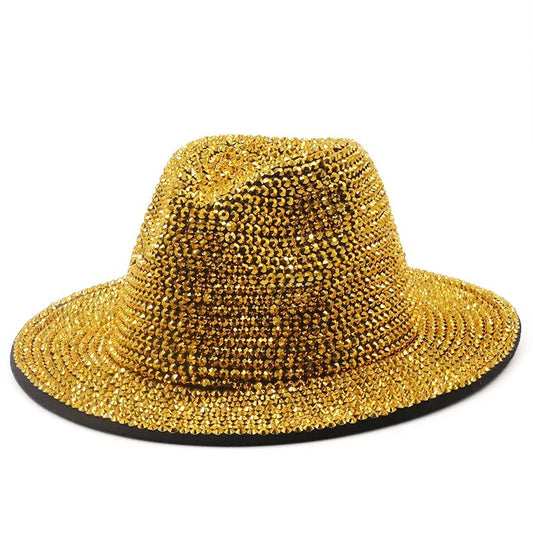 Bling Luxury Fedora Gold