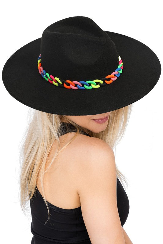 Neon Links Fedora Black