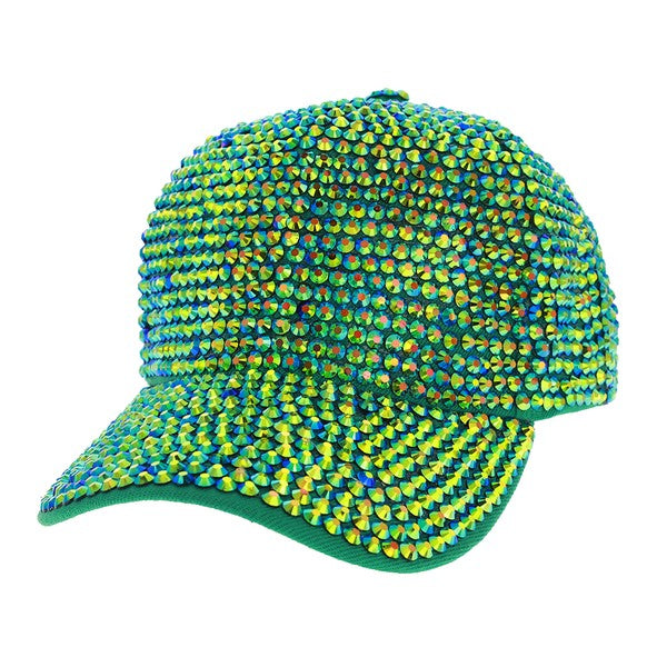 Bling Baseball Cap Green 2