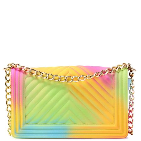 CHEVRON JELLY PURSE RAINBOW