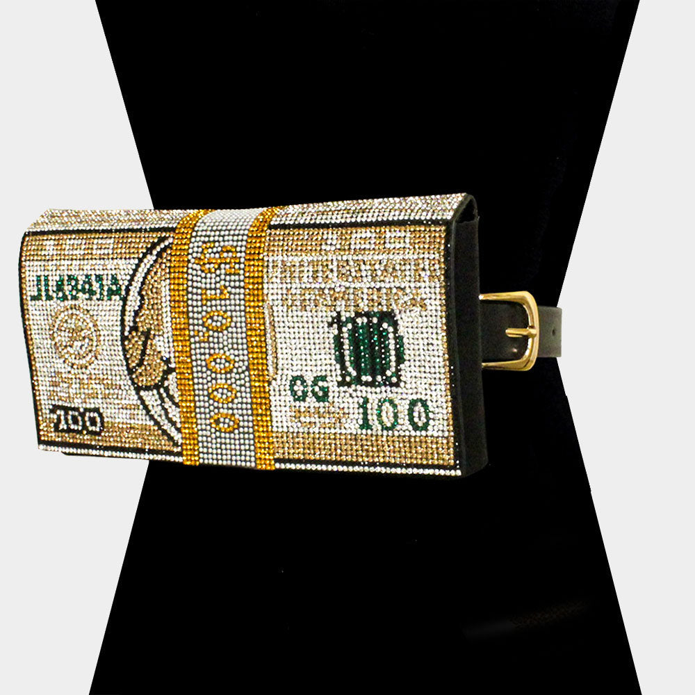 Money Bling Fanny Gold