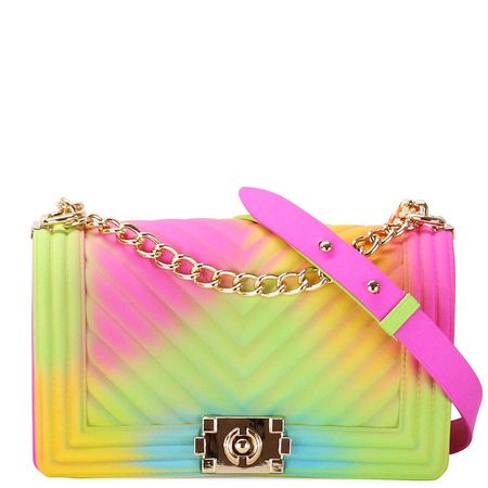 CHEVRON JELLY PURSE RAINBOW