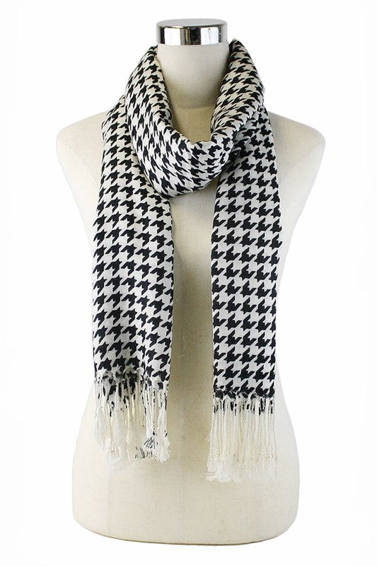 Houndstooth Pashmina Scarf