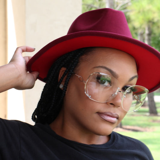 Burgundy Red Fedora