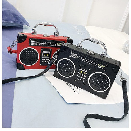 Radio Box Crossbody Bag Black