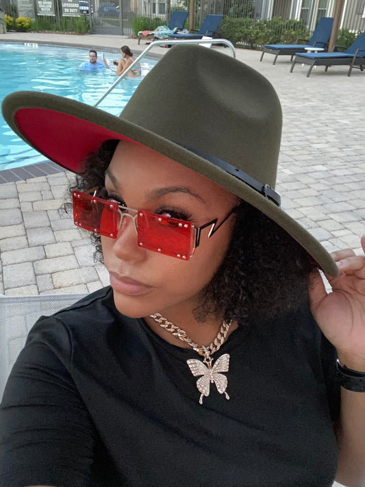 Olive Red Fedora W