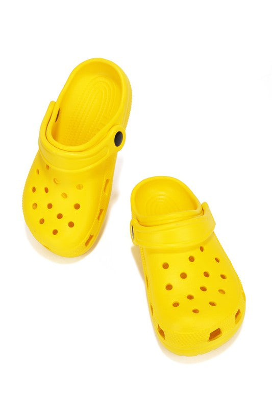 Kids Fancy Clogs Yellow