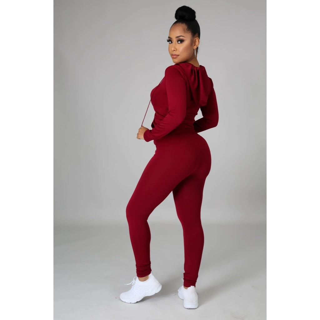 Ola Seamless 2 Piece Set Burgundy