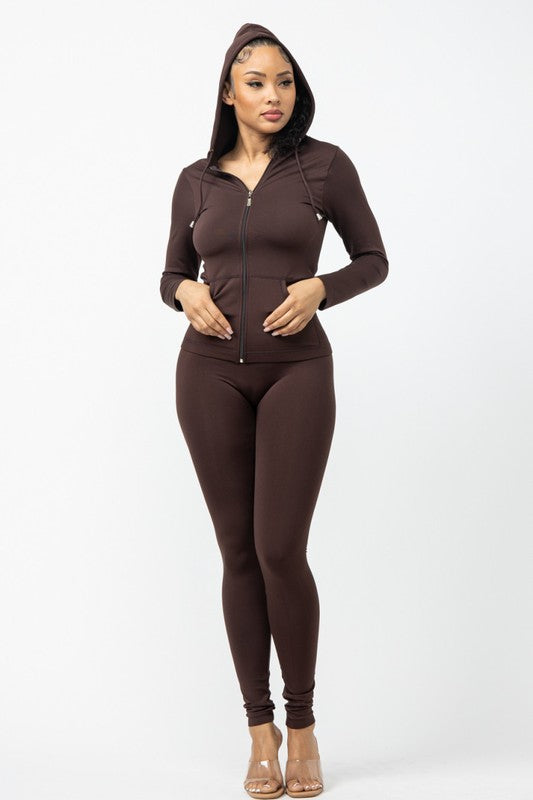 Ola Seamless 2 Piece Set Plus Size Brown