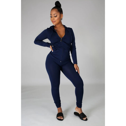 Ola Seamless 2 Piece Set Navy Blue