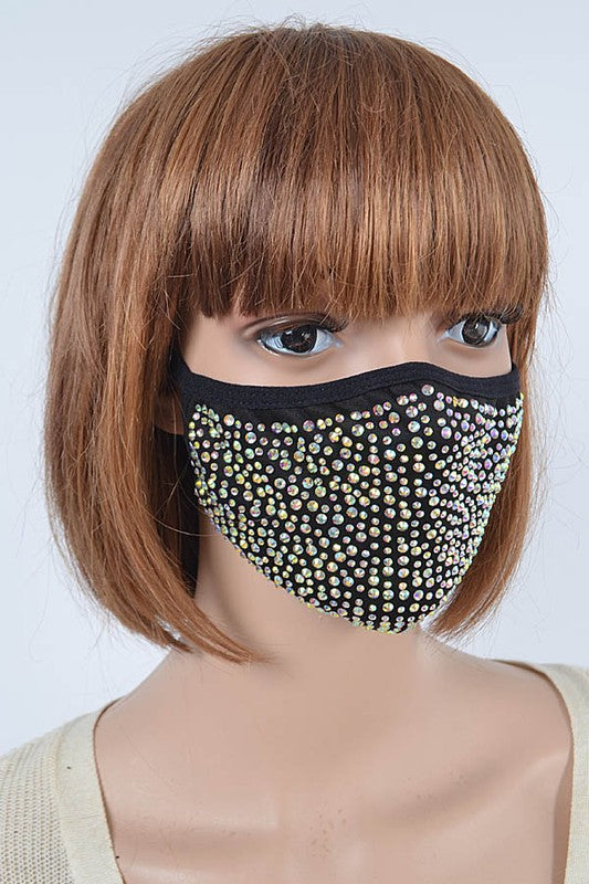 AB RHINESTONE FACE COVER