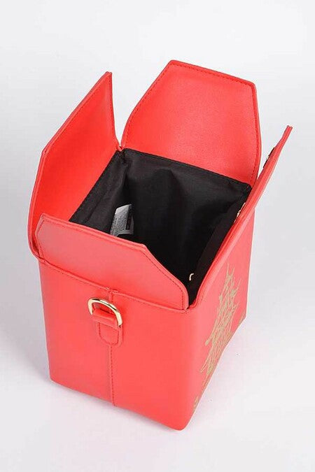 TAKE OUT BOX CLUTCH Red Gold