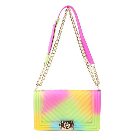 CHEVRON JELLY PURSE RAINBOW