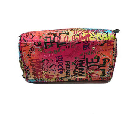 2 IN 1 GRAFFITI RAINBOW Tote