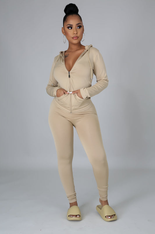 Ola Seamless 2 Piece Set Beige